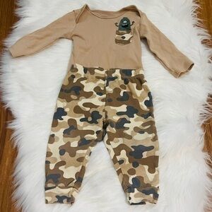 3/$15 Pekkle Baby Matching Set Long Sleeve Onesie and Pants Size 12 months